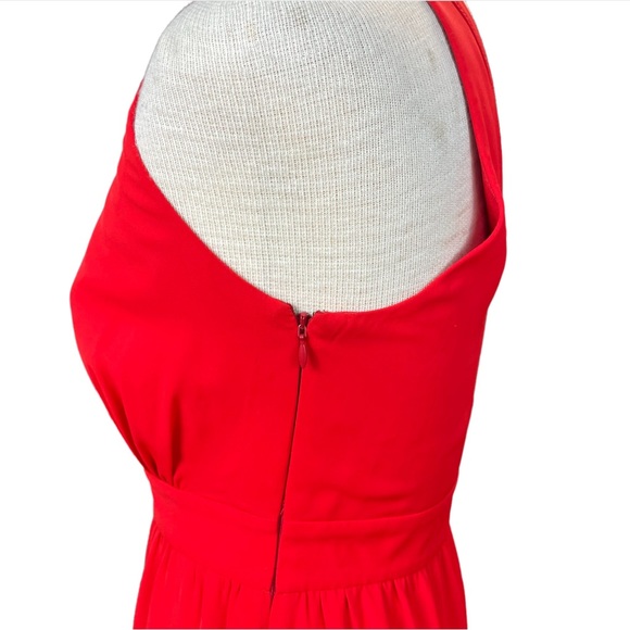 Dress The Population NWOT RARE  'Bea' Keyhole Bodice Gown in Red Size XS - Picture 7 of 11